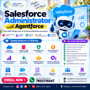 Salesforce Administrator with Agentforce course by Learn From Expert Class